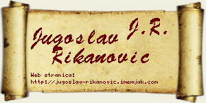 Jugoslav Rikanović vizit kartica